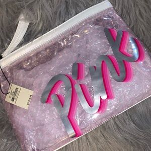 PINK bubble makeup bag NWT